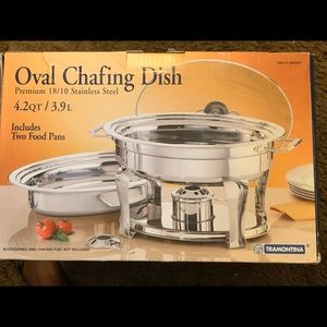 NEW- in box Stainless Steel oval Chaffing Dish Servers